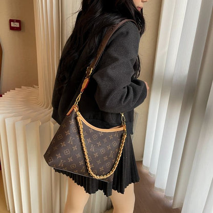 Large-Capacity Printed Commuter Crossbody Tote