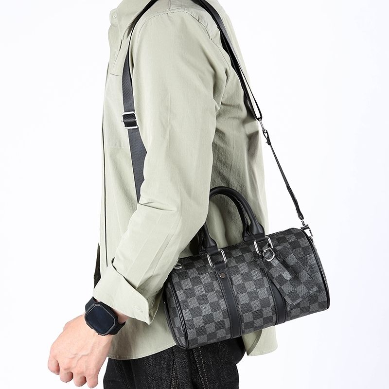 Unisex Plaid Pillow Handbag