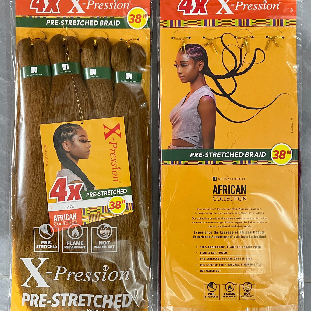 4X Pre-Stretched Braiding Hair, 38 Inch, 250g - product view 1