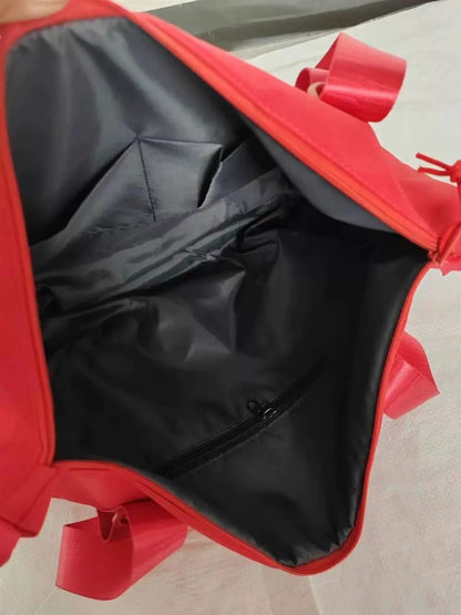Unisex Solid-Color Nylon Shoulder Tote