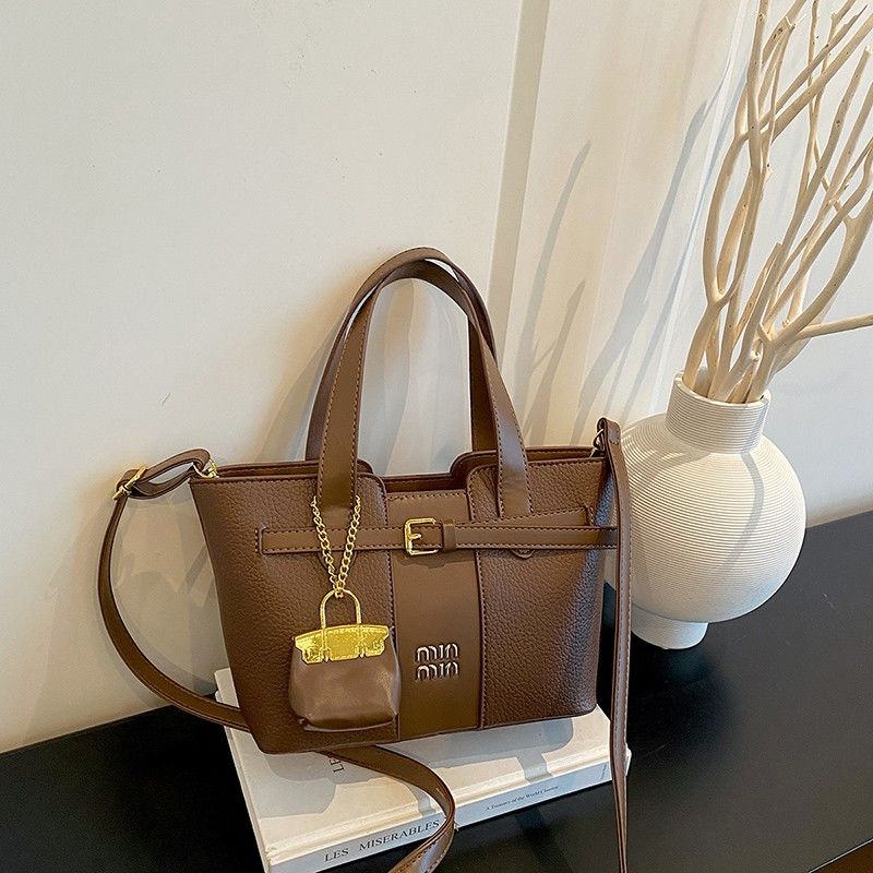 Colorblock Crossbody Tote With Lock Charm