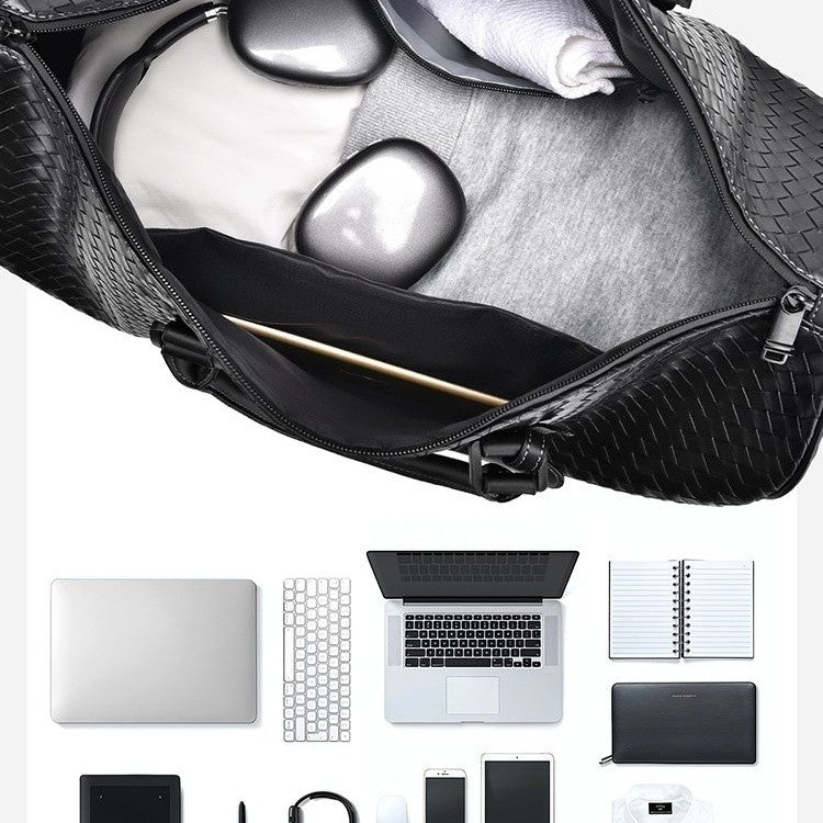Large-Capacity Woven Travel Duffel Bag
