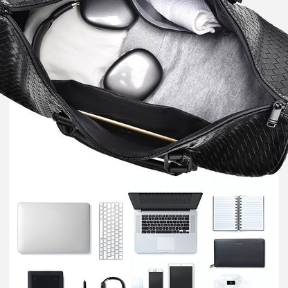 Large-Capacity Woven Travel Duffel Bag