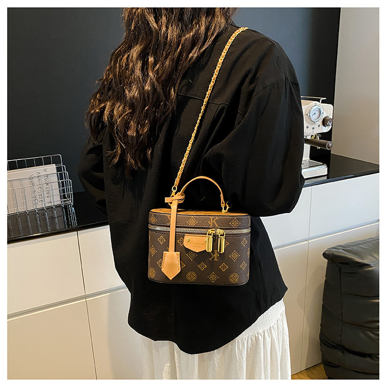 Retro Patterned Mini Box Shoulder Bag