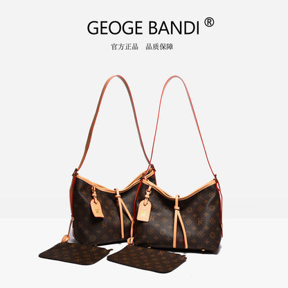 Retro Patterned Underarm Shoulder Tote