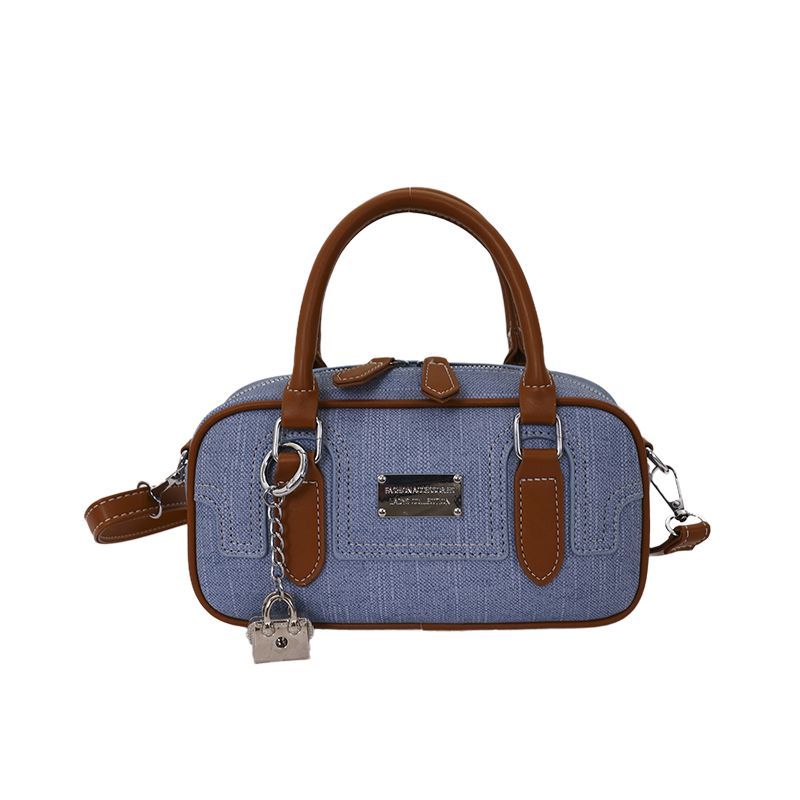 Retro Denim Square Crossbody Bag